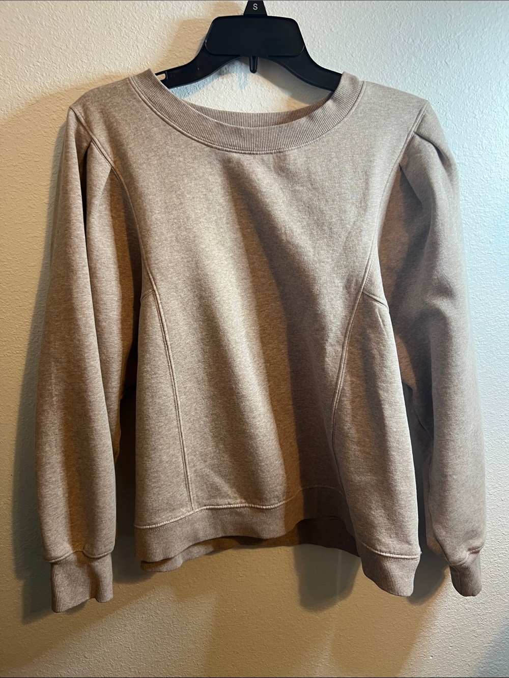 LOFT Neutral Taupe Crewneck Sweatshirt
